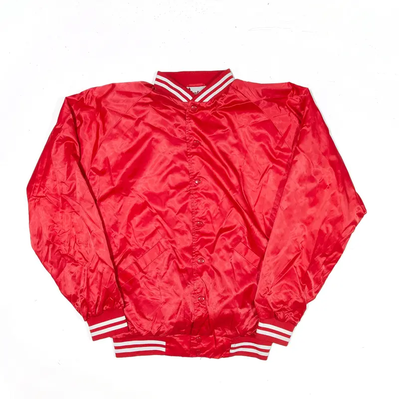 CARDINAL B&J Bomber Satin Jacket Red Mens L