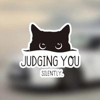 Cute Cat Design Car Sticker, 1 Count Car Exterior Decorative Sticker, Car Exterior Decoration Accessories for Car, Laptop, Re...