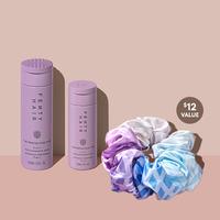 Fenty Hair The Protective Type Frizz-Smoothing Heat Protectant Styling Cream Full Size and Mini Duo + Scrunchie Conditioner H...
