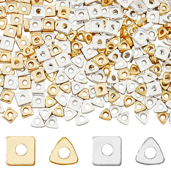 320Pcs 4 Style Brass Beads