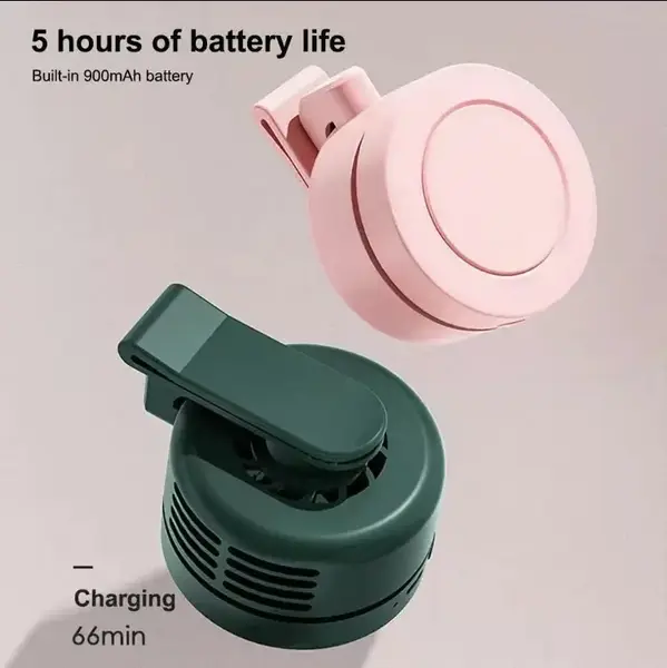 Portable Silent Mini Bladeless Fan Electric Fan - Clip On, 2025 Hands-Free Personal Fans 3-Speed Suspended Neck Fan Wearable ...
