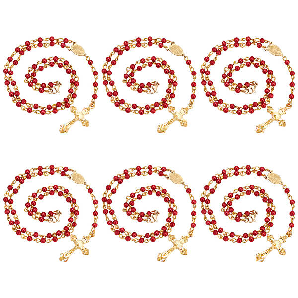 Acrylic Rosary Bead Necklace