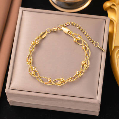 304 Stainless Steel Satellite Chains Bracelets