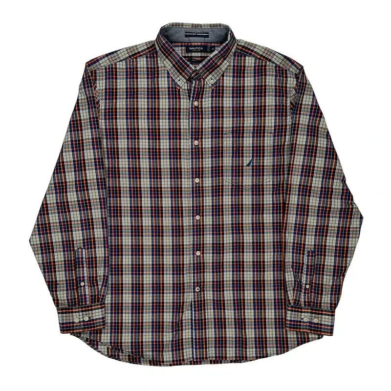 Nautica Checked Shirt - XL Multicoloured Cotton