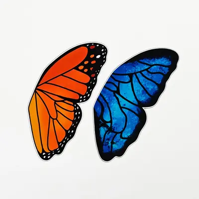Butterfly Wing Bookmark (Translucent) - UV Printed Acrylic