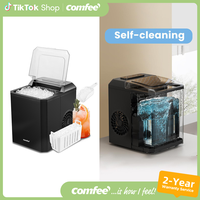 Comfee' Ice Maker Countertop with Self-Cleaning, gift, 9 Ice Cubes in 6 Mins, Compact Portable Ice Machine, for Home/Kitchen/...