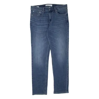 CALVIN KLEIN JEANS Mens Jeans Blue Regular Skinny Stone Wash W32 L32