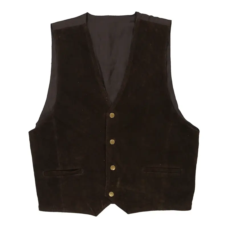 Unbranded Waistcoat - Medium Brown Suede