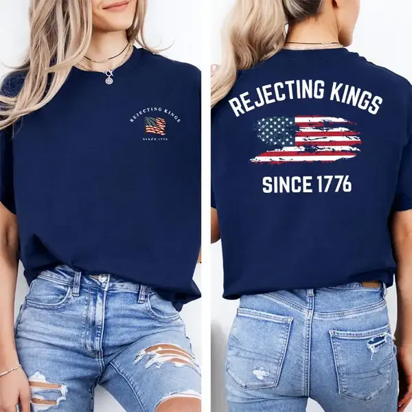 Rejecting Kings Shirt, Since 1776 Shirt, No Kings In America Shirt, Pro Democracy Shirt, Anti Authoritarian Tee, Anti Maga An...
