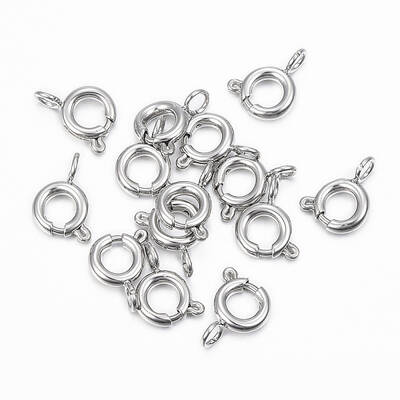 Tarnish Resistant 304 Stainless Steel Smooth Surface Spring Ring Clasps