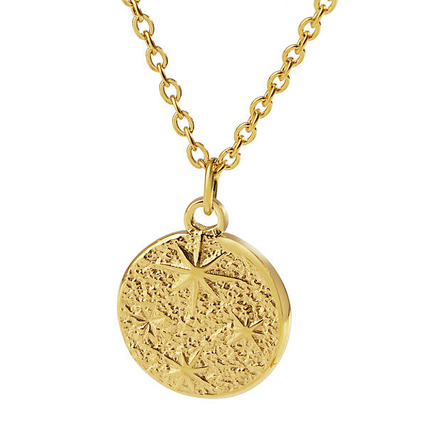 Stylish Stainless Steel Sunbeam Pendant Necklaces for Women Daily Wear