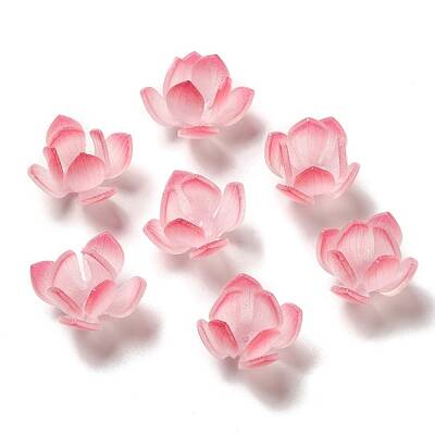 Simulation Lotus Shape Acrylic Bead Cap