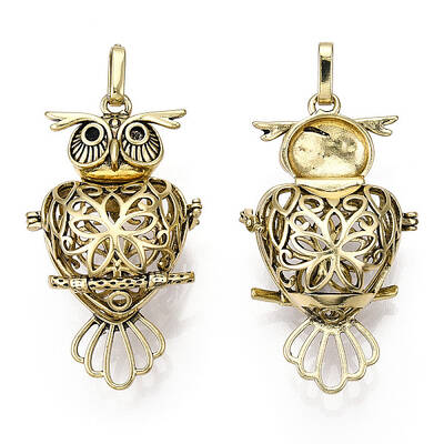 Rack Plating Brass Cage Pendants