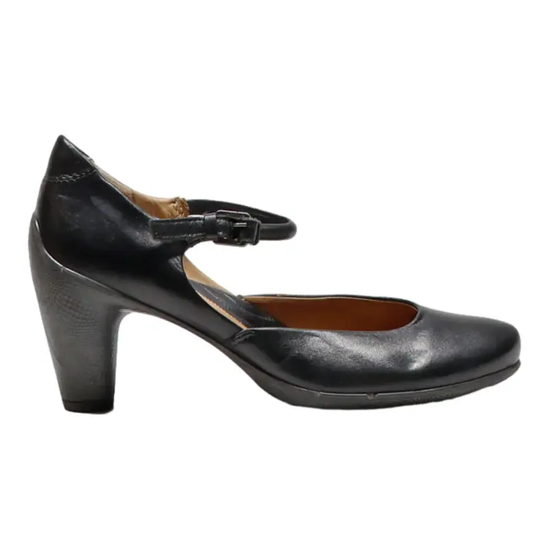 ECCO D’Orsay Heels Black Leather Womens UK 5