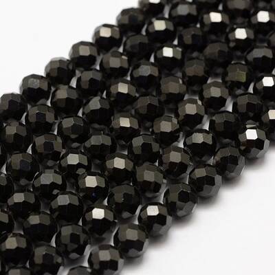 Natural Black Spinel Beads Strands