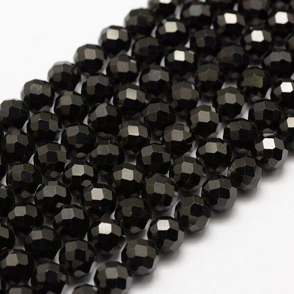 Natural Black Spinel Beads Strands