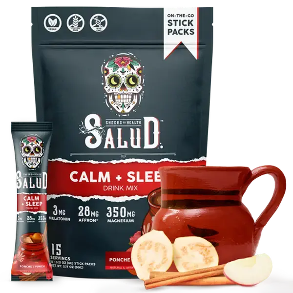 Taste Salud Salud 2-in-1 Sleep Aid + Calm Drink Mix Punch Flavor with Vitamins & Minerals like Melatonin, Magnesium, Saffron ...