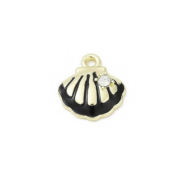 Rack Plating Alloy Enamel and Rhinestone Pendants