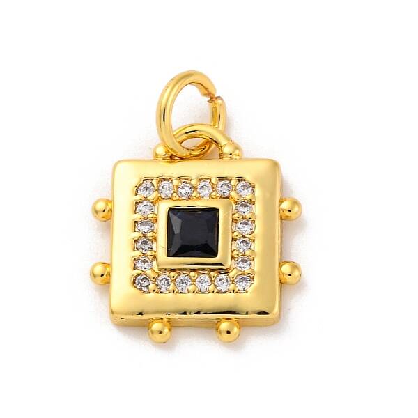 Brass Micro Pave Cubic Zirconia Pendants