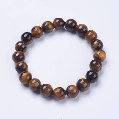 Natural Tiger Eye Beaded Stretch Bracelets