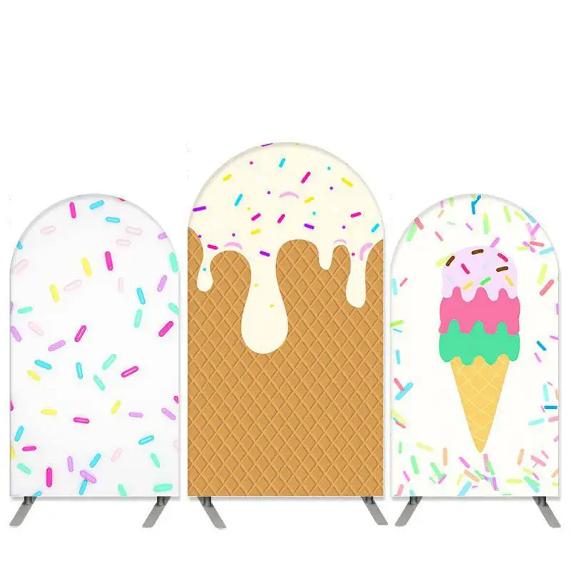 Aperturee Ice Cream Theme Sweet Summer Birthday Arch Backdrop Kit | Diy Round Arch Backdrop | Chiara Wall Backdrop Diy | Cust...