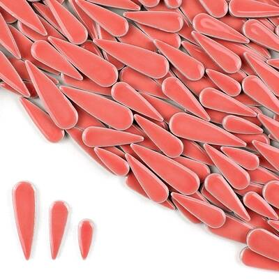 3 Styles Teardrop Shape Porcelain Mosaic Tiles