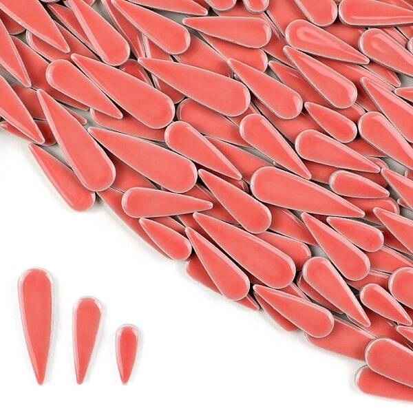 3 Styles Teardrop Shape Porcelain Mosaic Tiles