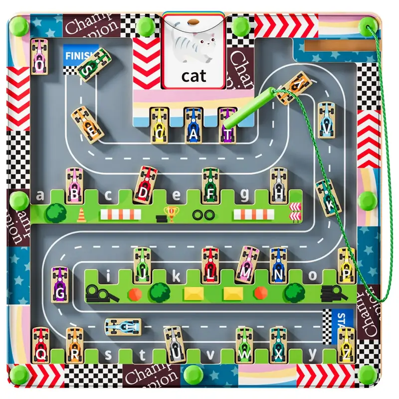 Magnetic Alphabet Maze Board， Magnetic Color and Number Maze，, Montessori Fine Motor Skills Toys, Educational Toys , Trav...