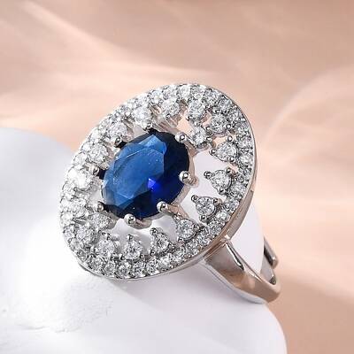 Brass Micro Pave Cubic Zirconia Adjustable Rings for Women