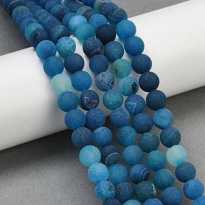Natural Druzy Agate Beads Strands