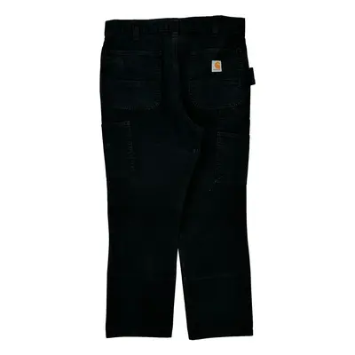 Carhartt Double Knee Carpenter Trousers - 35? Waist Black Cotton Blend
