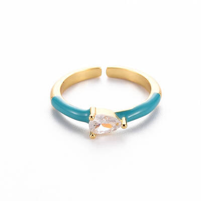 Brass Enamel Cuff Rings