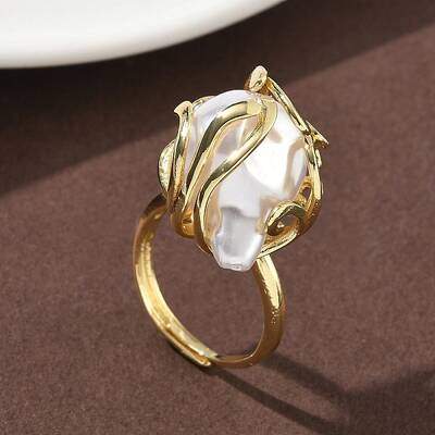 ABS Plastic Pearl Finger Rings