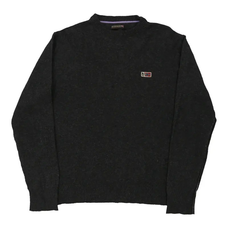 Napapijri Jumper - 2XL Grey Merino Wool