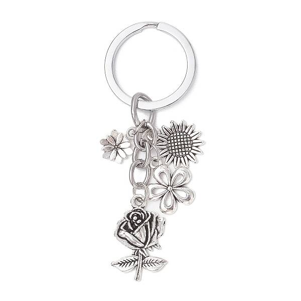 Tibetan Style Alloy Keychains