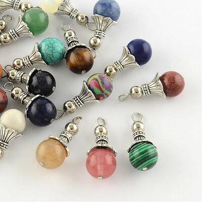 Natural & Synthetic Mixed Stone Pendants