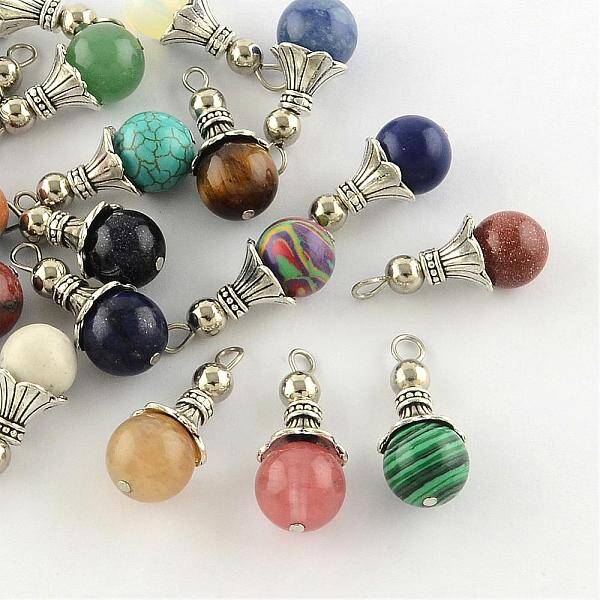 Natural & Synthetic Mixed Stone Pendants