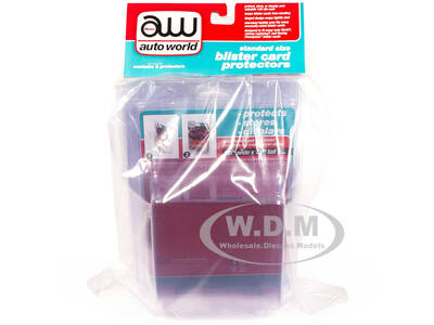 Standard Size 6 Blister Card Protectors for 1/64 Scale Blister Cards by Auto World