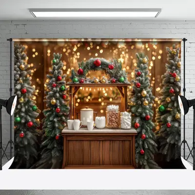 Aperturee Glitter Light Candy Bar Christmas Party Backdrop | Diy Christmas Backdrop | Christmas Photo Backdrop | Christmas Ph...