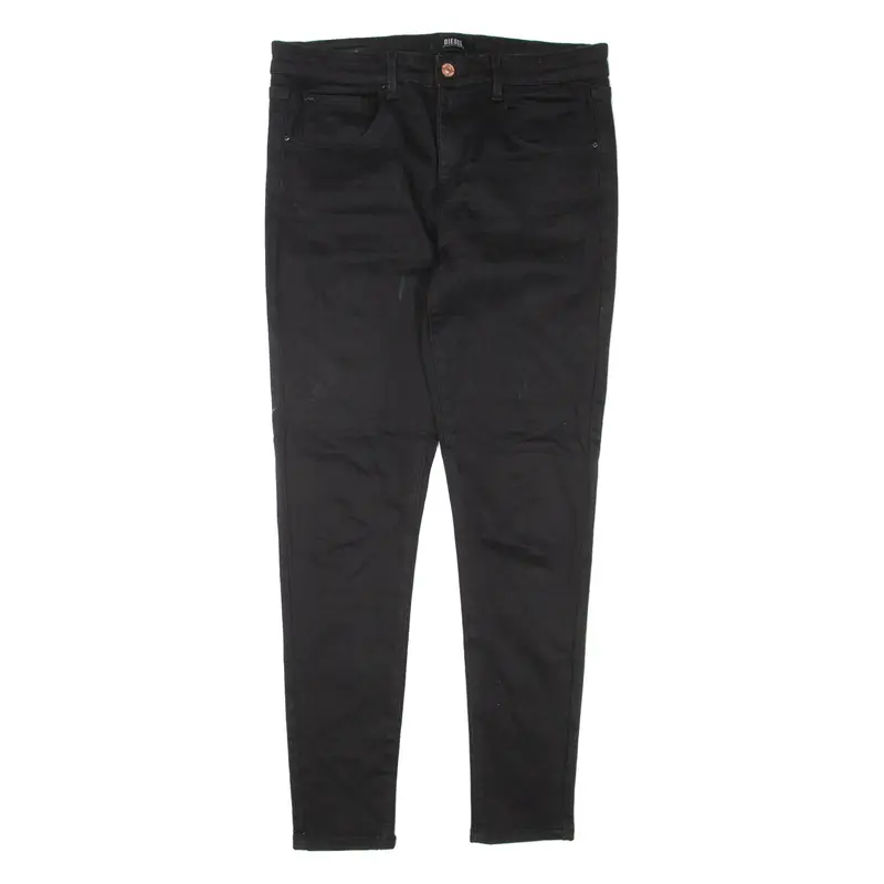 DIESEL Medium Rise Womens Jeans Black Regular Skinny W32 L28