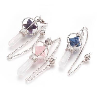 Natural Gemstone Dowsing Pendulums