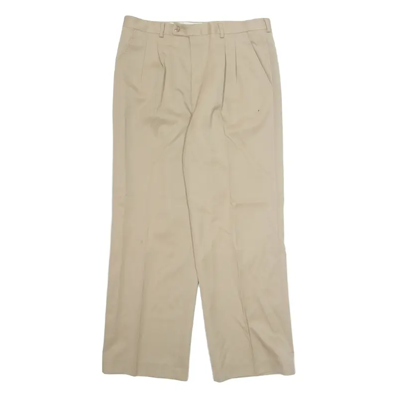 Chino Mens Trousers Beige Regular Straight W32 L29