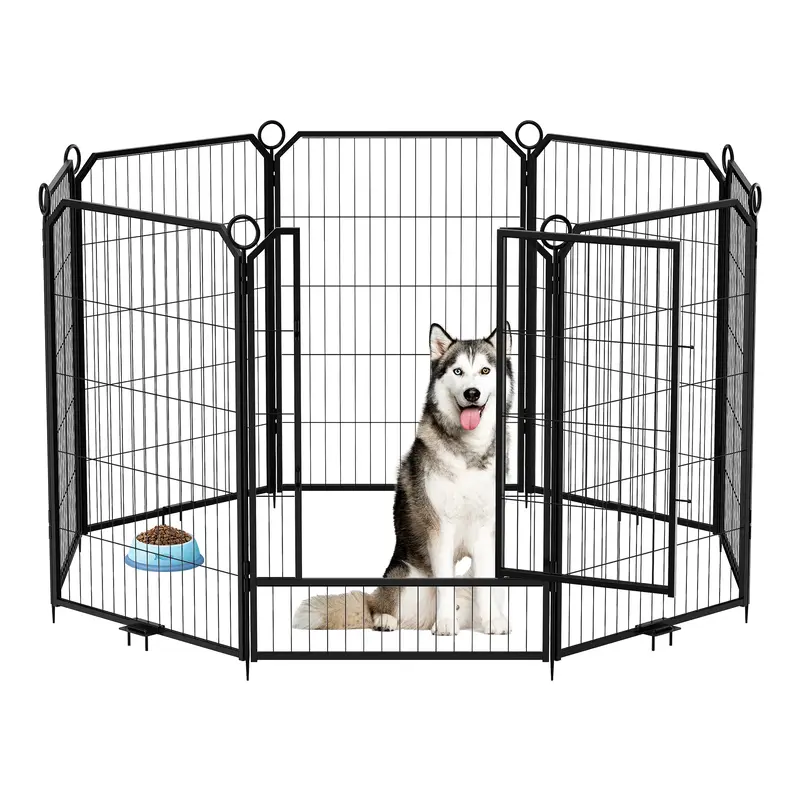 Garvee Dog Playpen Outdoor, 40 inch 8 Panels Dog Pen Indoor Heavy Duty Puppy Exercise Pen Metal Pet Fence for RV Camping/Yard...