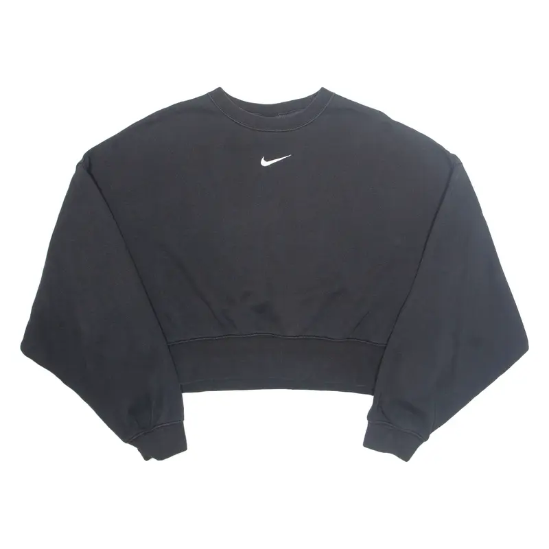 NIKE Cropped Womens Sweatshirt Black XS