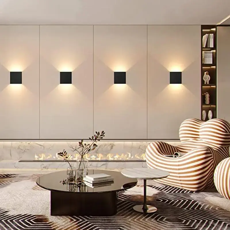 LED Wall Mounted Light, Modern Geometric Design Wall Sconce, Up & Down Lighting Wall Mounted Light, Interior Decorative Light...