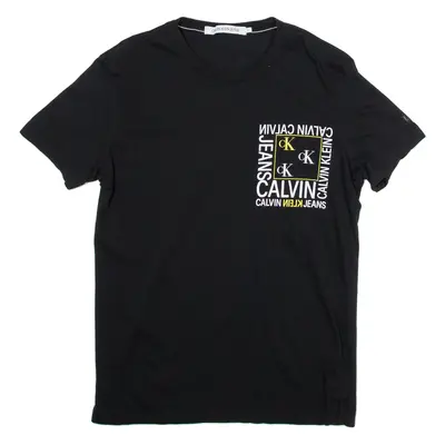 CALVIN KLEIN JEANS Mens T-Shirt Black L
