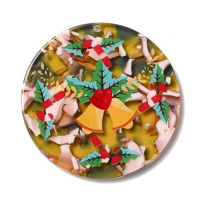 Transparent Christmas Themed Cellulose Acetate(Resin) Pendants