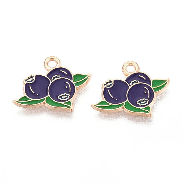 Fruit Alloy Enamel Pendants