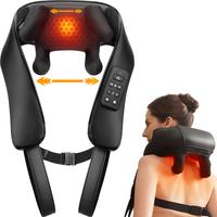 Neck Massager with Heat – Cordless 6D Shoulder Massager with Adjustable Width, 6 Nodes, Fits Broader Bodies, for Neck, Back...