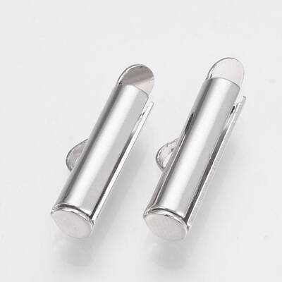 Brass Slide On End Clasp Tubes